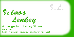 vilmos lenkey business card